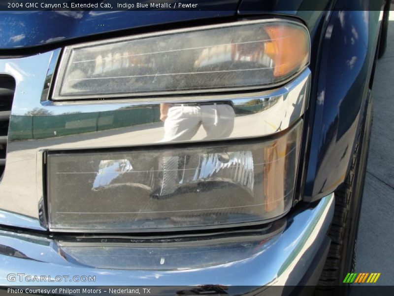 Indigo Blue Metallic / Pewter 2004 GMC Canyon SL Extended Cab