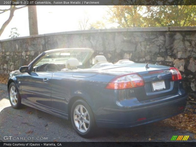 Fusion Blue Metallic / Parchment 2007 Saab 9-3 2.0T Convertible