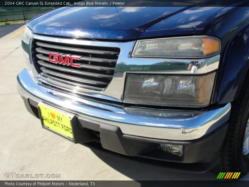Indigo Blue Metallic / Pewter 2004 GMC Canyon SL Extended Cab