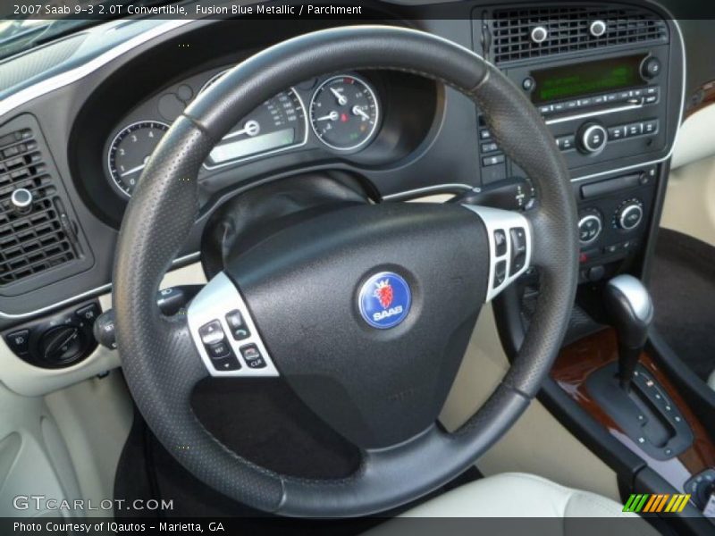 Fusion Blue Metallic / Parchment 2007 Saab 9-3 2.0T Convertible