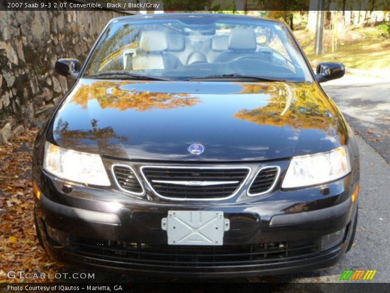 Black / Black/Gray 2007 Saab 9-3 2.0T Convertible