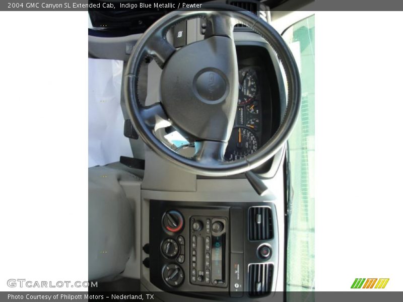 Indigo Blue Metallic / Pewter 2004 GMC Canyon SL Extended Cab