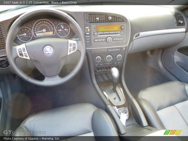 Black / Black/Gray 2007 Saab 9-3 2.0T Convertible