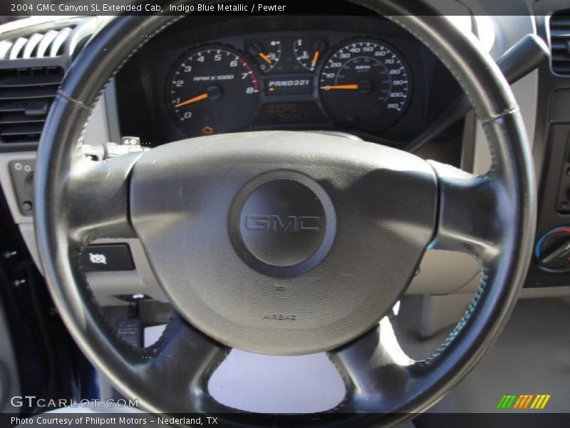 Indigo Blue Metallic / Pewter 2004 GMC Canyon SL Extended Cab