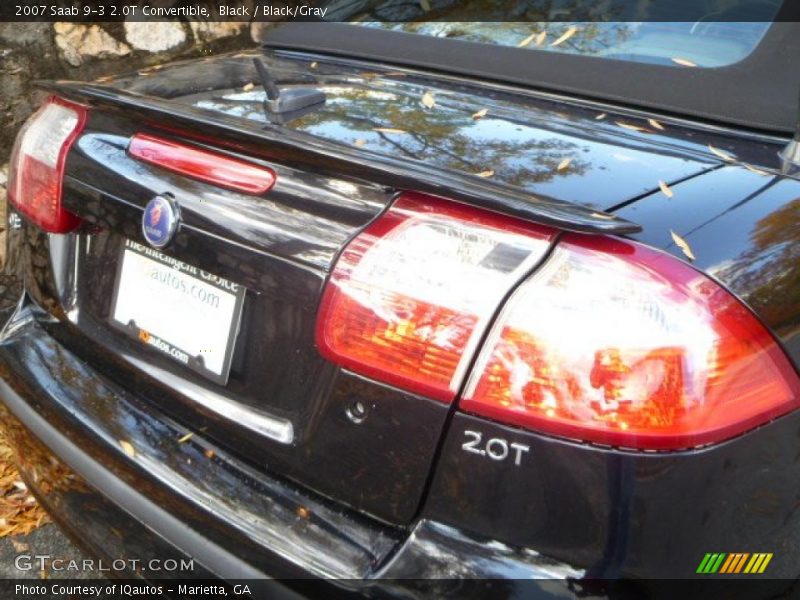 Black / Black/Gray 2007 Saab 9-3 2.0T Convertible