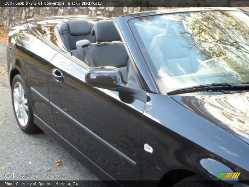 Black / Black/Gray 2007 Saab 9-3 2.0T Convertible