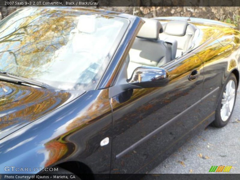 Black / Black/Gray 2007 Saab 9-3 2.0T Convertible