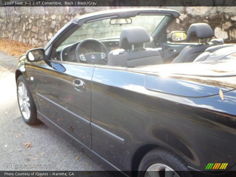 Black / Black/Gray 2007 Saab 9-3 2.0T Convertible