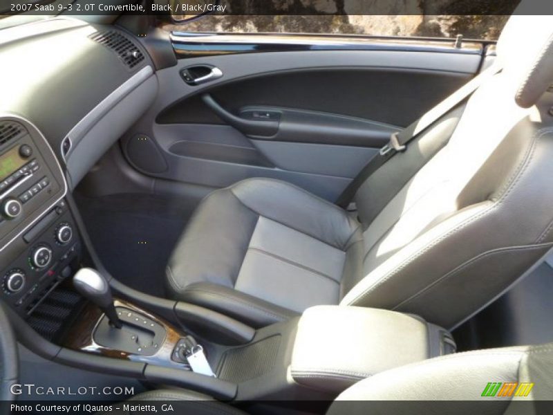 Black / Black/Gray 2007 Saab 9-3 2.0T Convertible