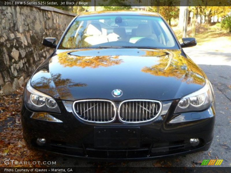 Jet Black / Beige 2007 BMW 5 Series 525i Sedan