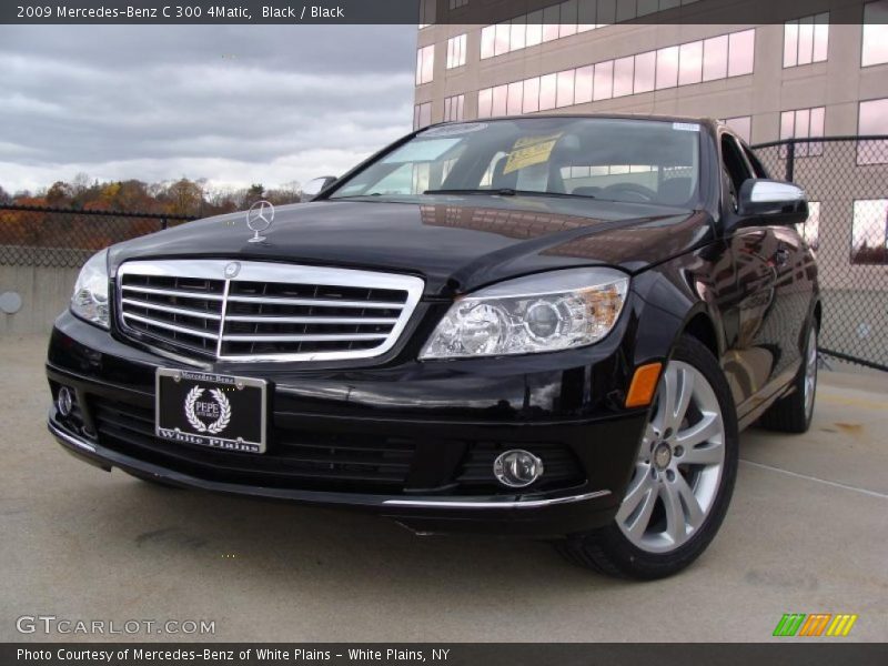Black / Black 2009 Mercedes-Benz C 300 4Matic