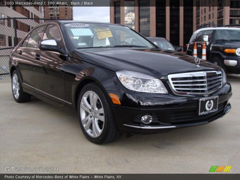 Black / Black 2009 Mercedes-Benz C 300 4Matic