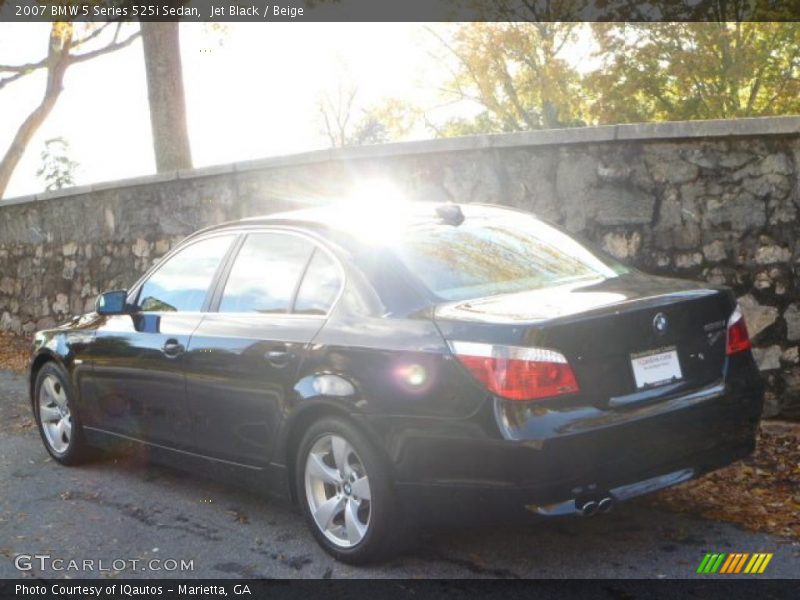 Jet Black / Beige 2007 BMW 5 Series 525i Sedan