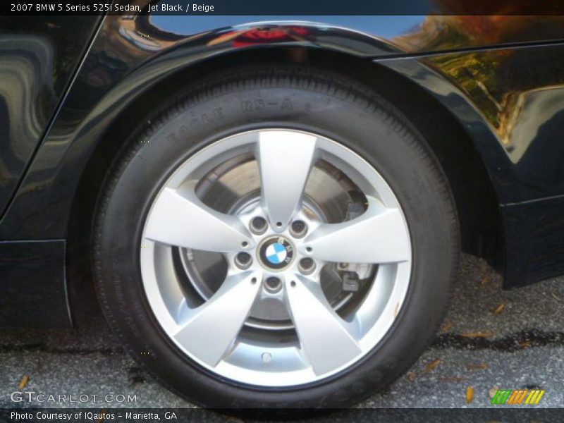 Jet Black / Beige 2007 BMW 5 Series 525i Sedan