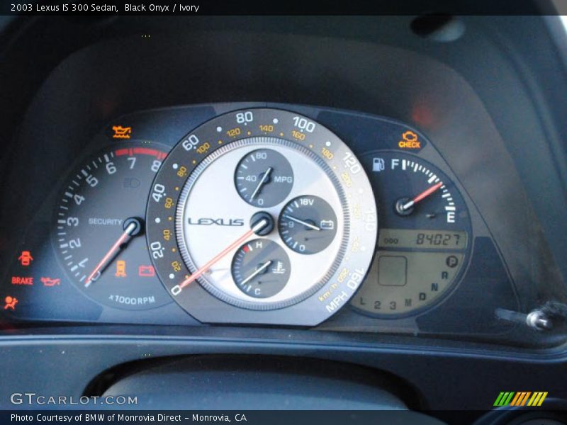  2003 IS 300 Sedan 300 Sedan Gauges