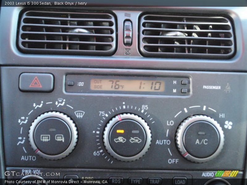 Controls of 2003 IS 300 Sedan