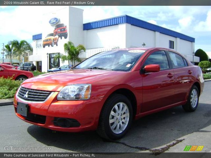 Rave Red Pearl / Medium Gray 2009 Mitsubishi Galant ES