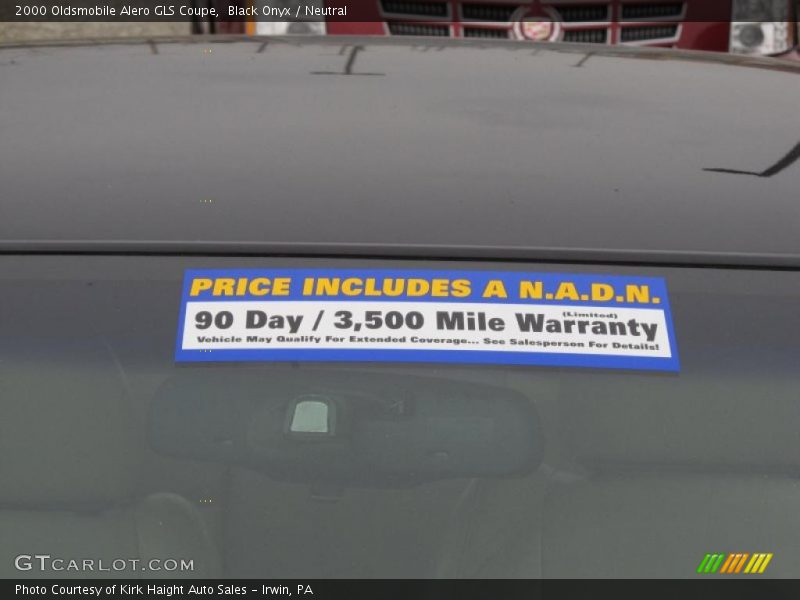 Black Onyx / Neutral 2000 Oldsmobile Alero GLS Coupe