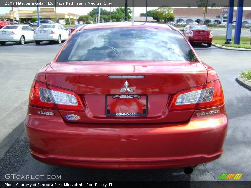 Rave Red Pearl / Medium Gray 2009 Mitsubishi Galant ES