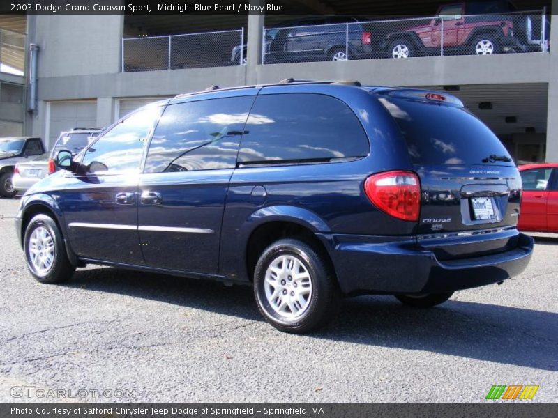 Midnight Blue Pearl / Navy Blue 2003 Dodge Grand Caravan Sport