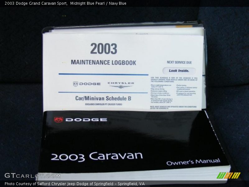 Midnight Blue Pearl / Navy Blue 2003 Dodge Grand Caravan Sport