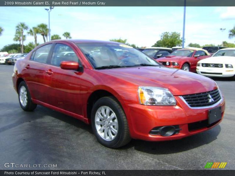 Rave Red Pearl / Medium Gray 2009 Mitsubishi Galant ES