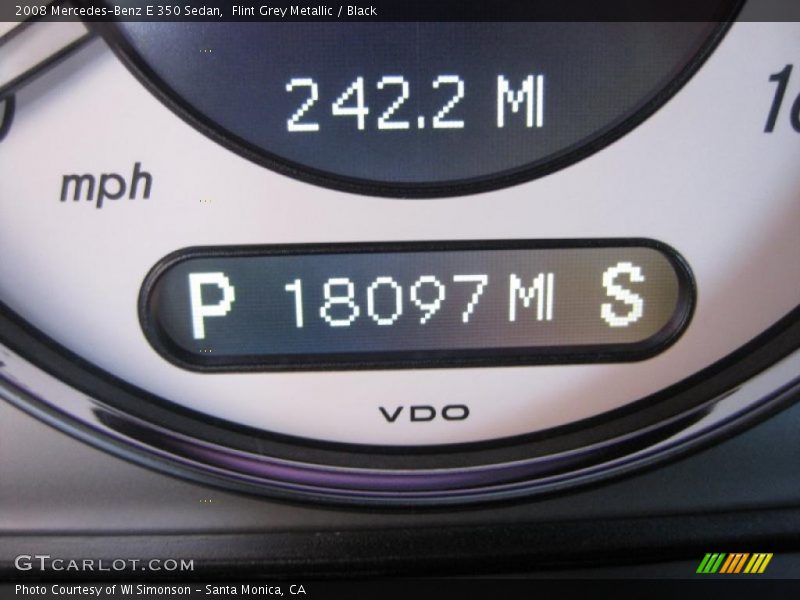 Flint Grey Metallic / Black 2008 Mercedes-Benz E 350 Sedan
