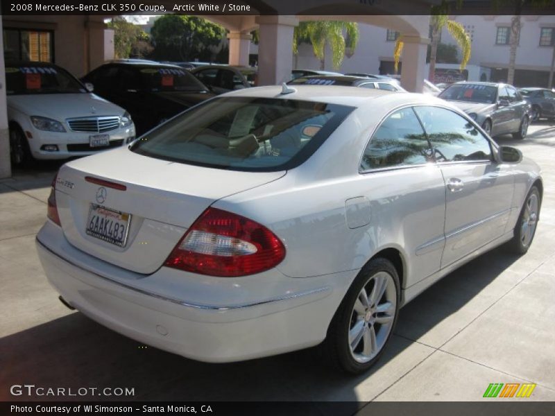 Arctic White / Stone 2008 Mercedes-Benz CLK 350 Coupe