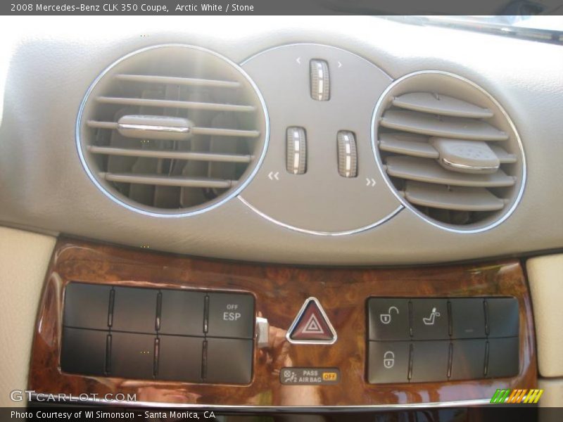 Arctic White / Stone 2008 Mercedes-Benz CLK 350 Coupe