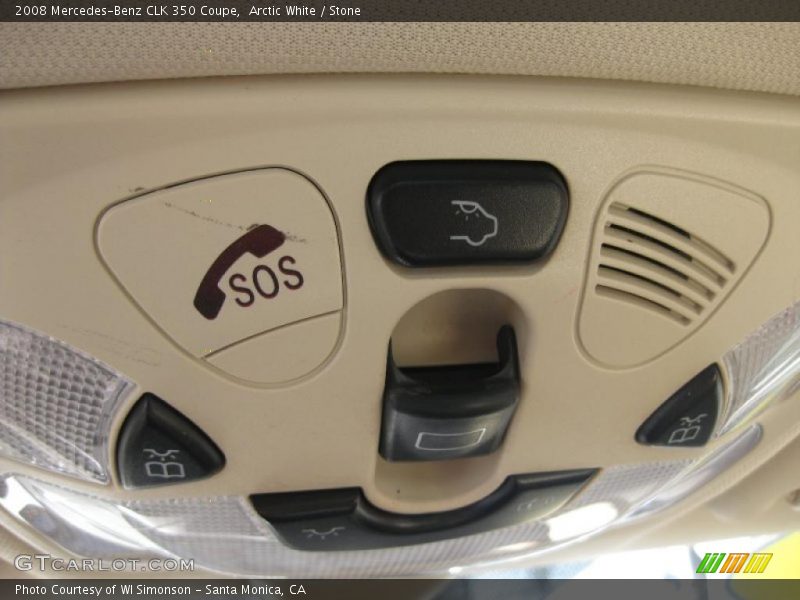 Arctic White / Stone 2008 Mercedes-Benz CLK 350 Coupe