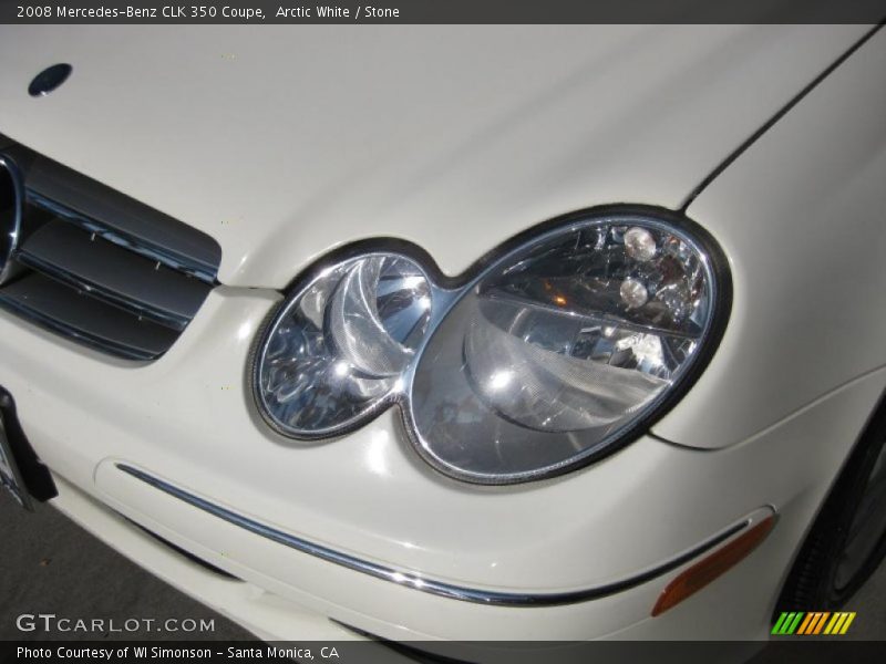 Arctic White / Stone 2008 Mercedes-Benz CLK 350 Coupe