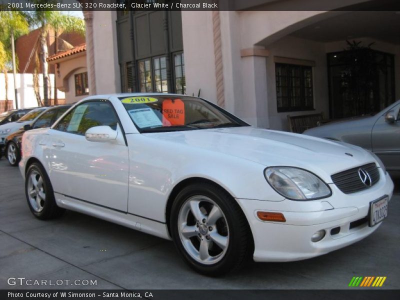 Glacier White / Charcoal Black 2001 Mercedes-Benz SLK 320 Roadster