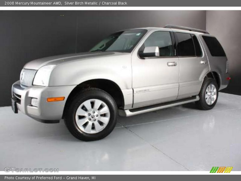 Silver Birch Metallic / Charcoal Black 2008 Mercury Mountaineer AWD