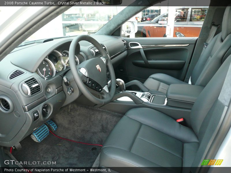 Crystal Silver Metallic / Black 2008 Porsche Cayenne Turbo