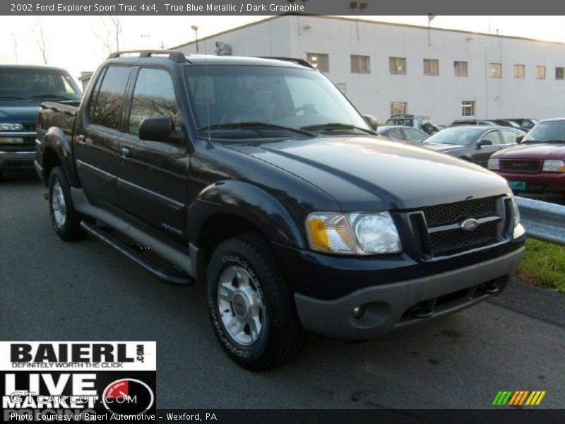 True Blue Metallic / Dark Graphite 2002 Ford Explorer Sport Trac 4x4