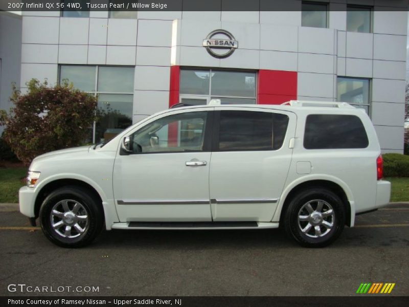 Tuscan Pearl / Willow Beige 2007 Infiniti QX 56 4WD