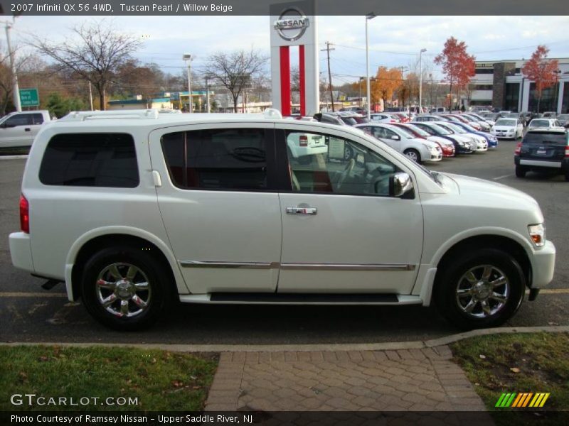 Tuscan Pearl / Willow Beige 2007 Infiniti QX 56 4WD