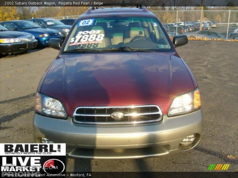 Regatta Red Pearl / Beige 2002 Subaru Outback Wagon