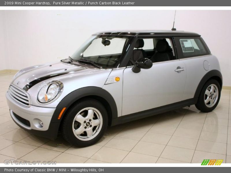Pure Silver Metallic / Punch Carbon Black Leather 2009 Mini Cooper Hardtop