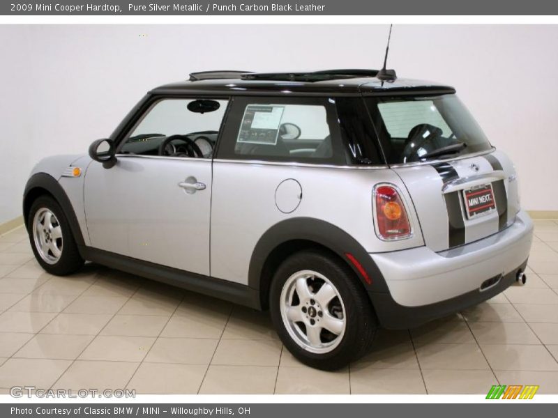 Pure Silver Metallic / Punch Carbon Black Leather 2009 Mini Cooper Hardtop