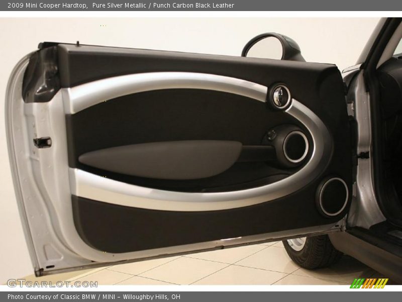 Pure Silver Metallic / Punch Carbon Black Leather 2009 Mini Cooper Hardtop