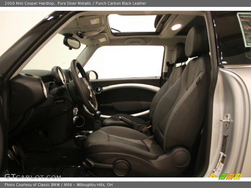 Pure Silver Metallic / Punch Carbon Black Leather 2009 Mini Cooper Hardtop