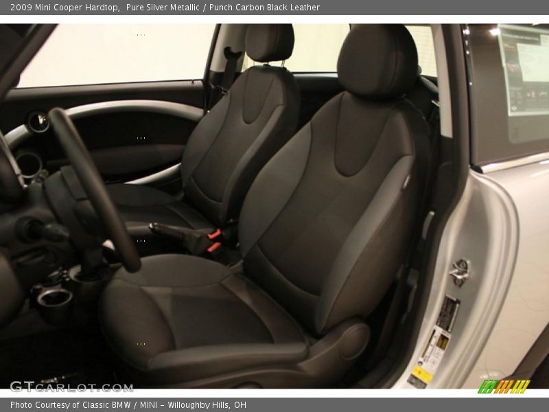 Pure Silver Metallic / Punch Carbon Black Leather 2009 Mini Cooper Hardtop