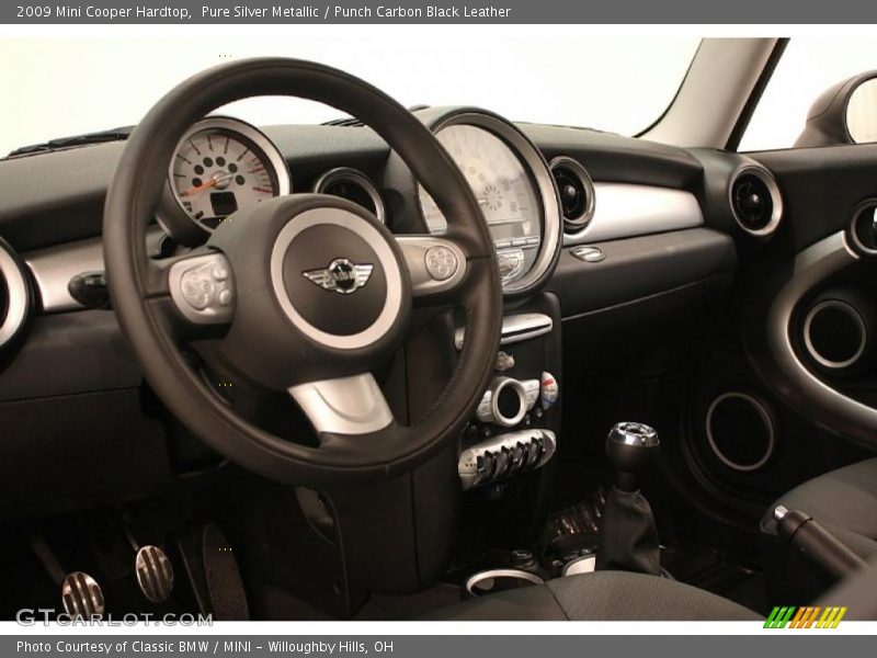 Pure Silver Metallic / Punch Carbon Black Leather 2009 Mini Cooper Hardtop