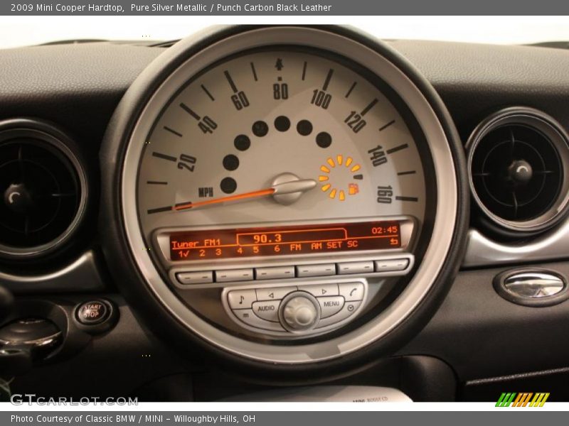 Pure Silver Metallic / Punch Carbon Black Leather 2009 Mini Cooper Hardtop