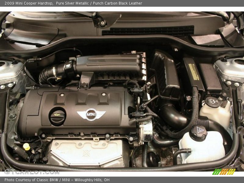 Pure Silver Metallic / Punch Carbon Black Leather 2009 Mini Cooper Hardtop