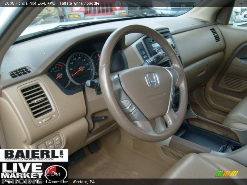 Taffeta White / Saddle 2008 Honda Pilot EX-L 4WD