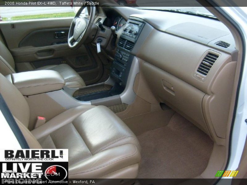 Taffeta White / Saddle 2008 Honda Pilot EX-L 4WD