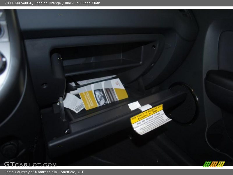 Ignition Orange / Black Soul Logo Cloth 2011 Kia Soul +