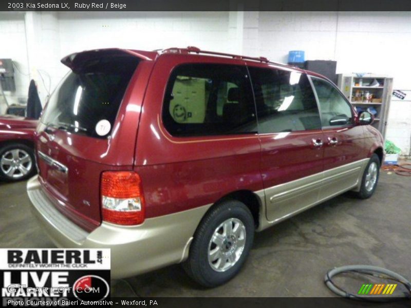 Ruby Red / Beige 2003 Kia Sedona LX